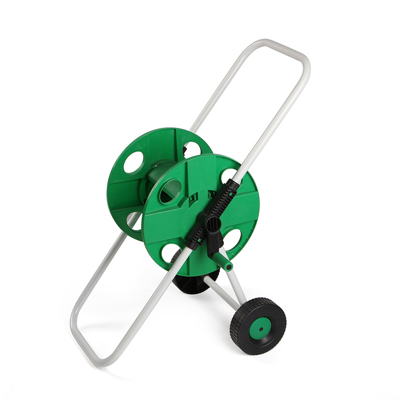 Garden Water Hose Reel Cart with Hand Crank and wheels – 50m – Get Wise  Tools